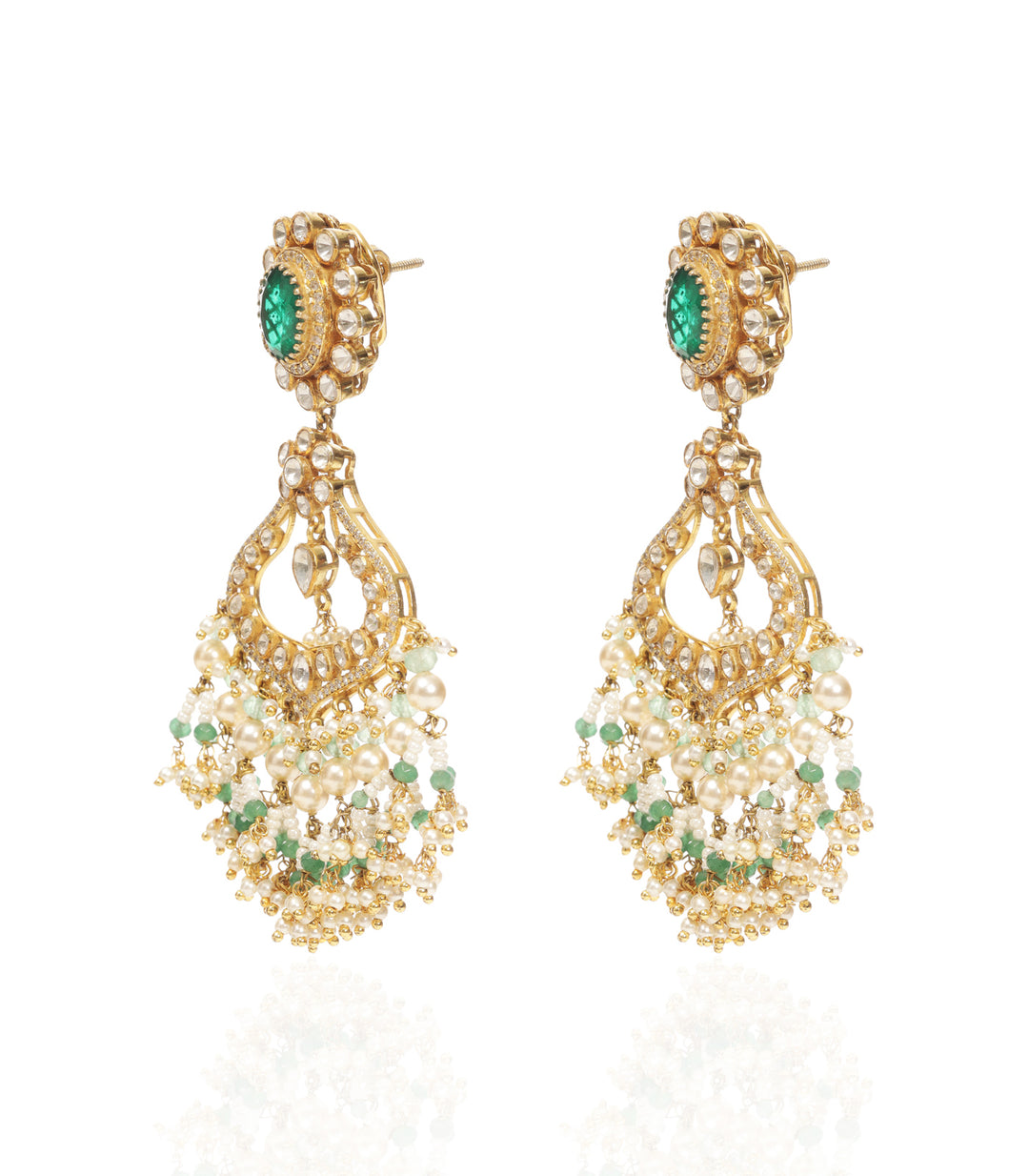 ZOE GREEN MOISSANITE CHANDBALI