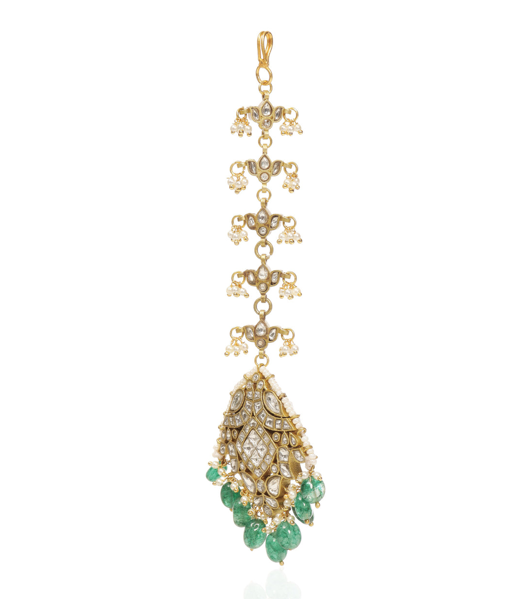 MIRA GREEN KUNDAN TIKA