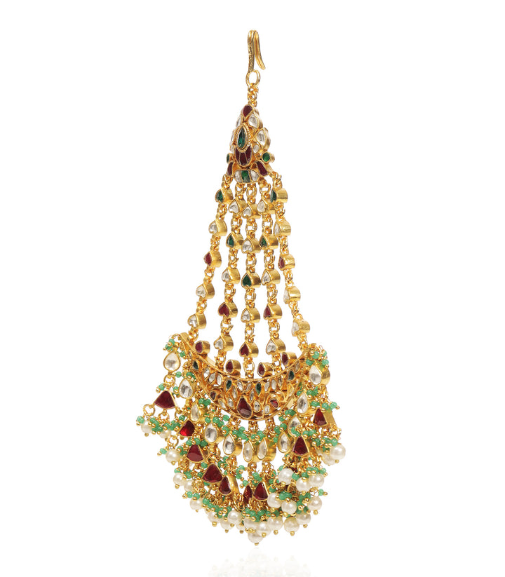 NIMA RED & GREEN KUNDAN PASSA