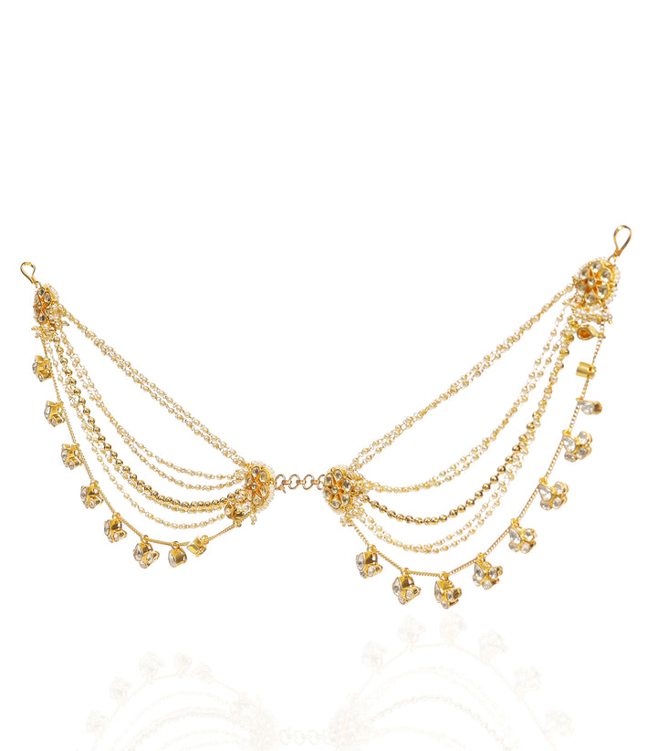 SIMRAN RED & GREEN MOISSANITE EAR CHAIN
