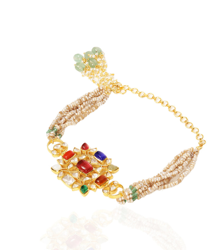 ANIKA RED & GREEN MOISSANITE NECKLACE