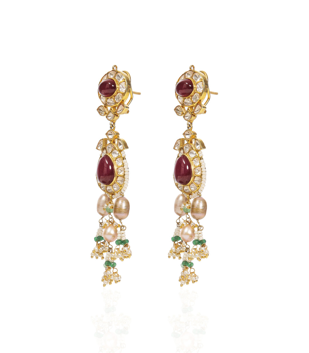 DHRUVI GREEN MOISSANITE NECKLACE SET