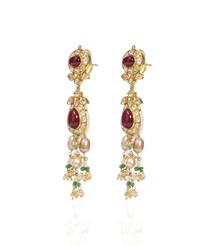 DHRUVI GREEN MOISSANITE NECKLACE SET