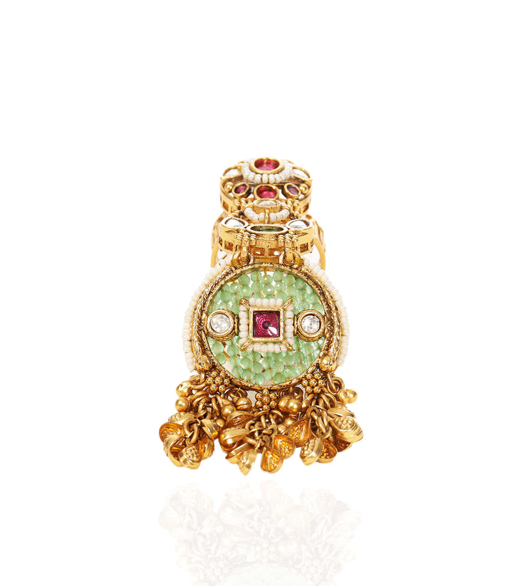 DEVISHA GOLD PLATED POLKI RING