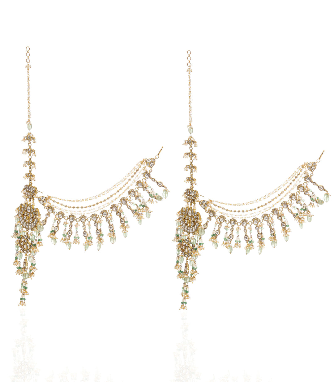 VARNIKA GREEN MOISSANITE STATEMENT EARRING