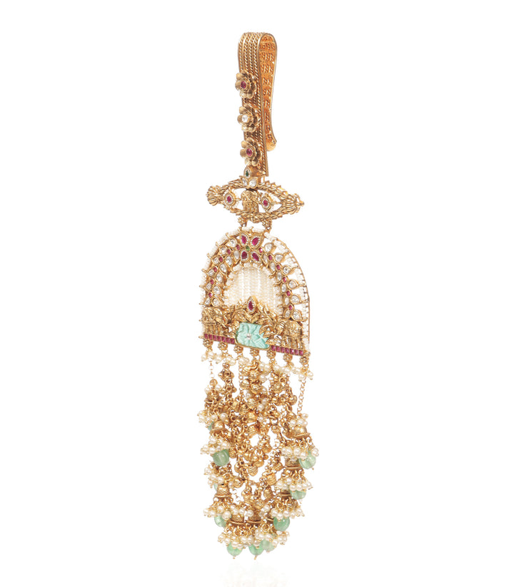 HEMA RED & GREEN  KUNDAN KEY CHAIN