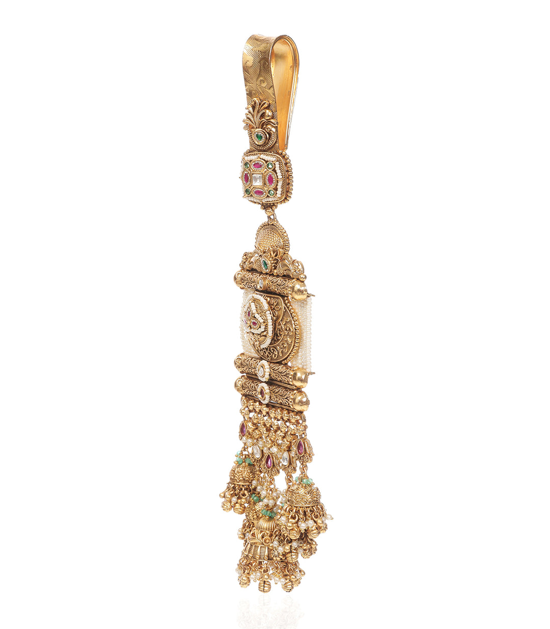 RUBINA  RED & GREEN  KUNDAN KEYCHAIN
