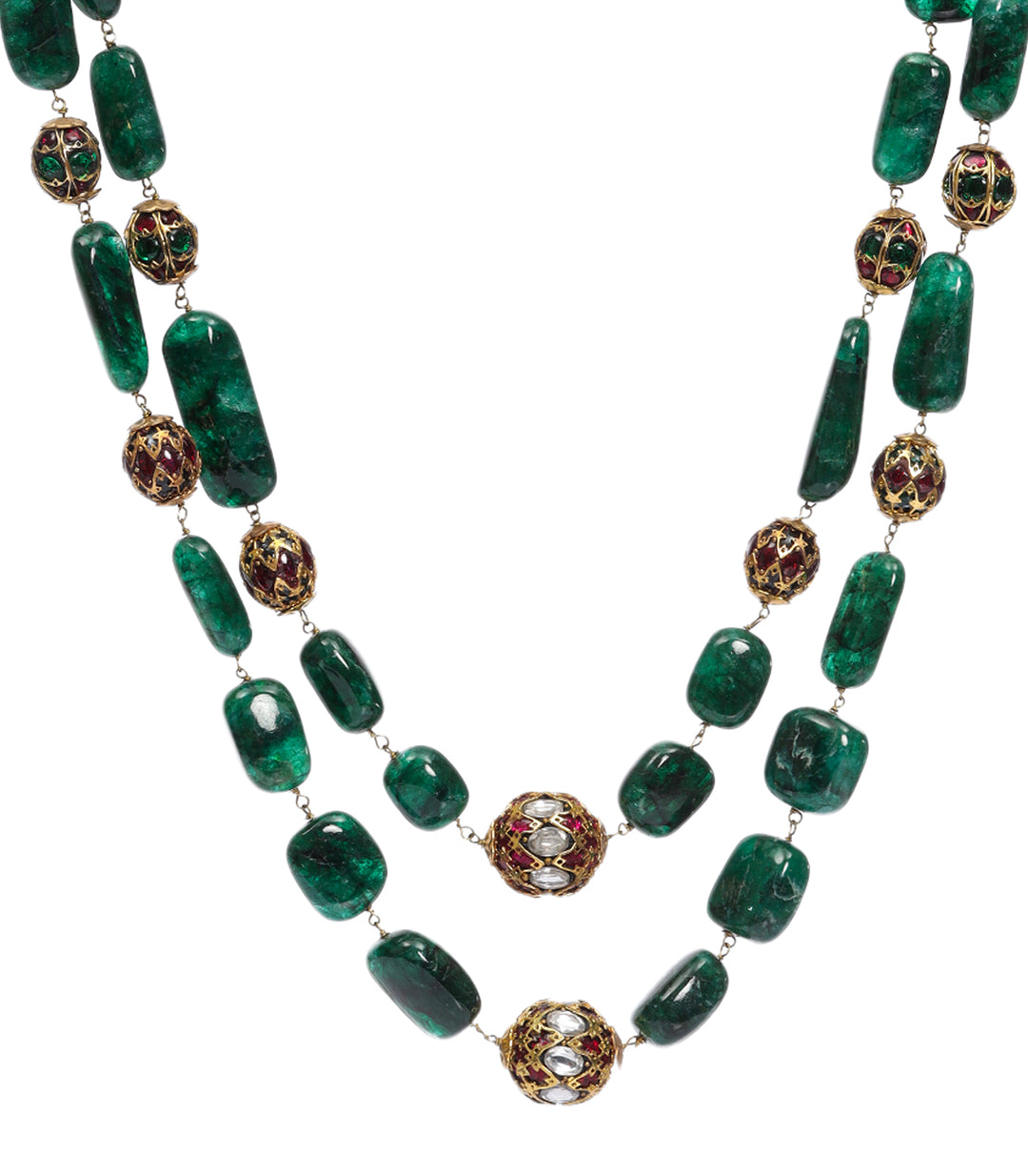 KAVYA GREEN KUNDAN NECKLACE