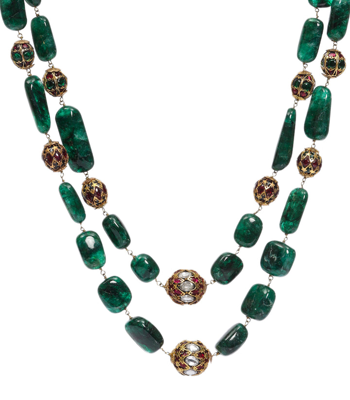 KAVYA GREEN KUNDAN NECKLACE