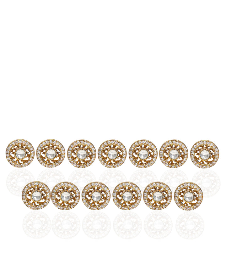ANMARA GOLD PLATED  POLKI BUTTON