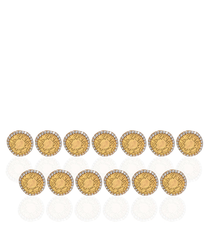 KALANI GOLD PLATED  KUNDAN BUTTON