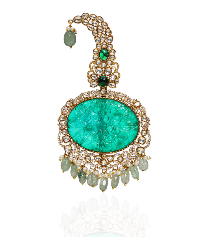 NISHI GREEN POLKI KALGI