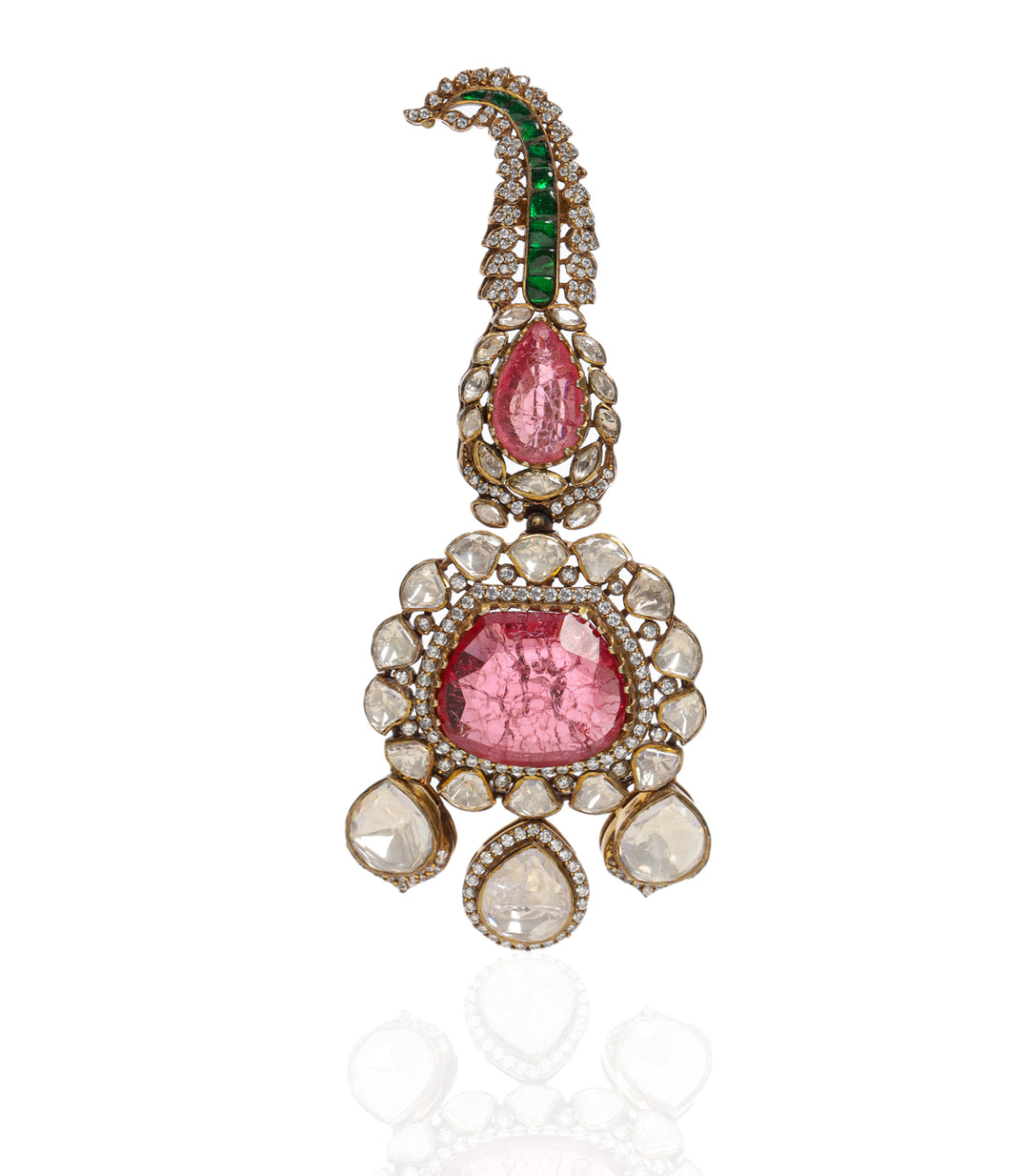 PADMAKSHI PINK MOISSANITE KALGI