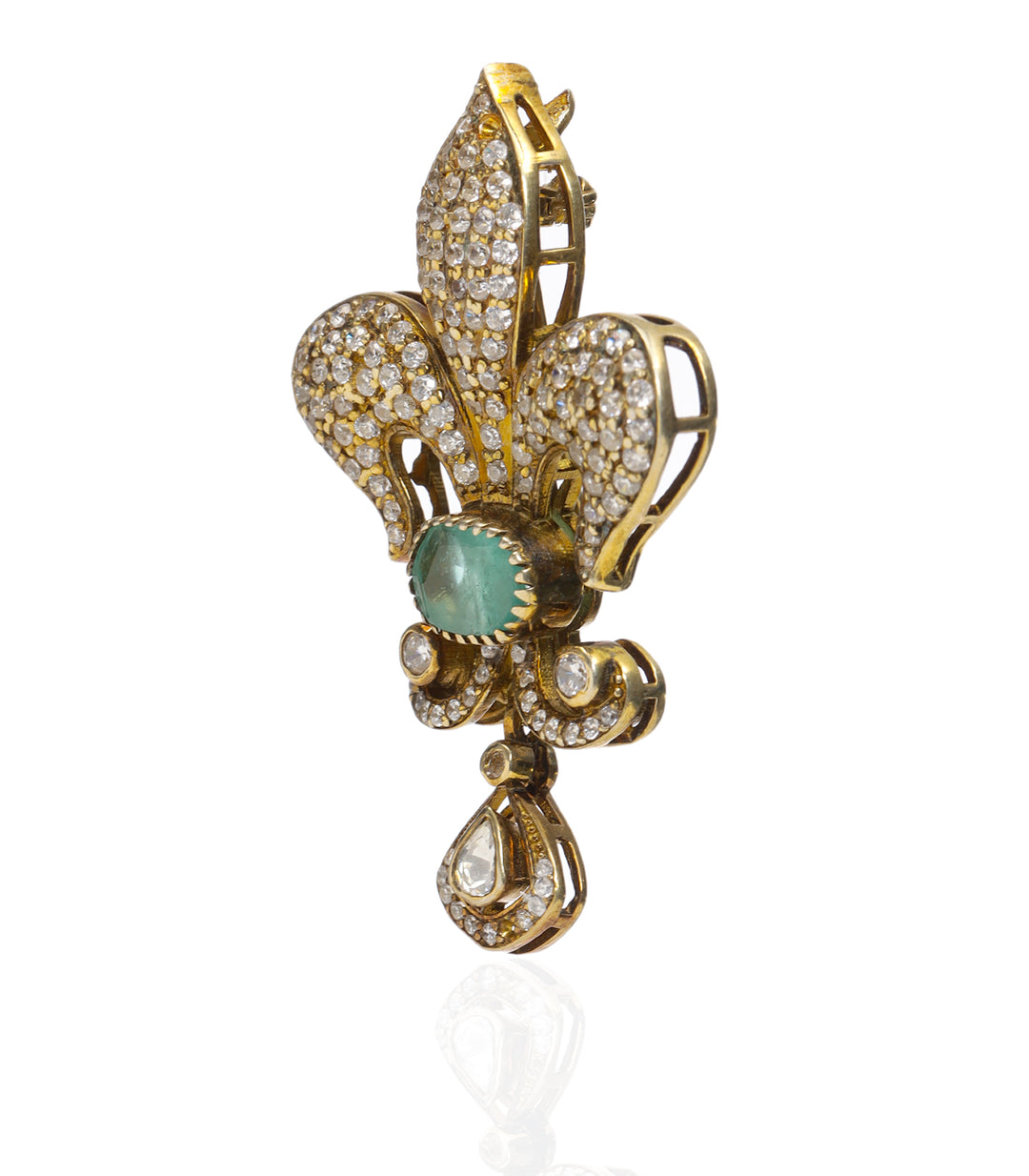 PARNIKA GREEN MOISSANITE BROOCH