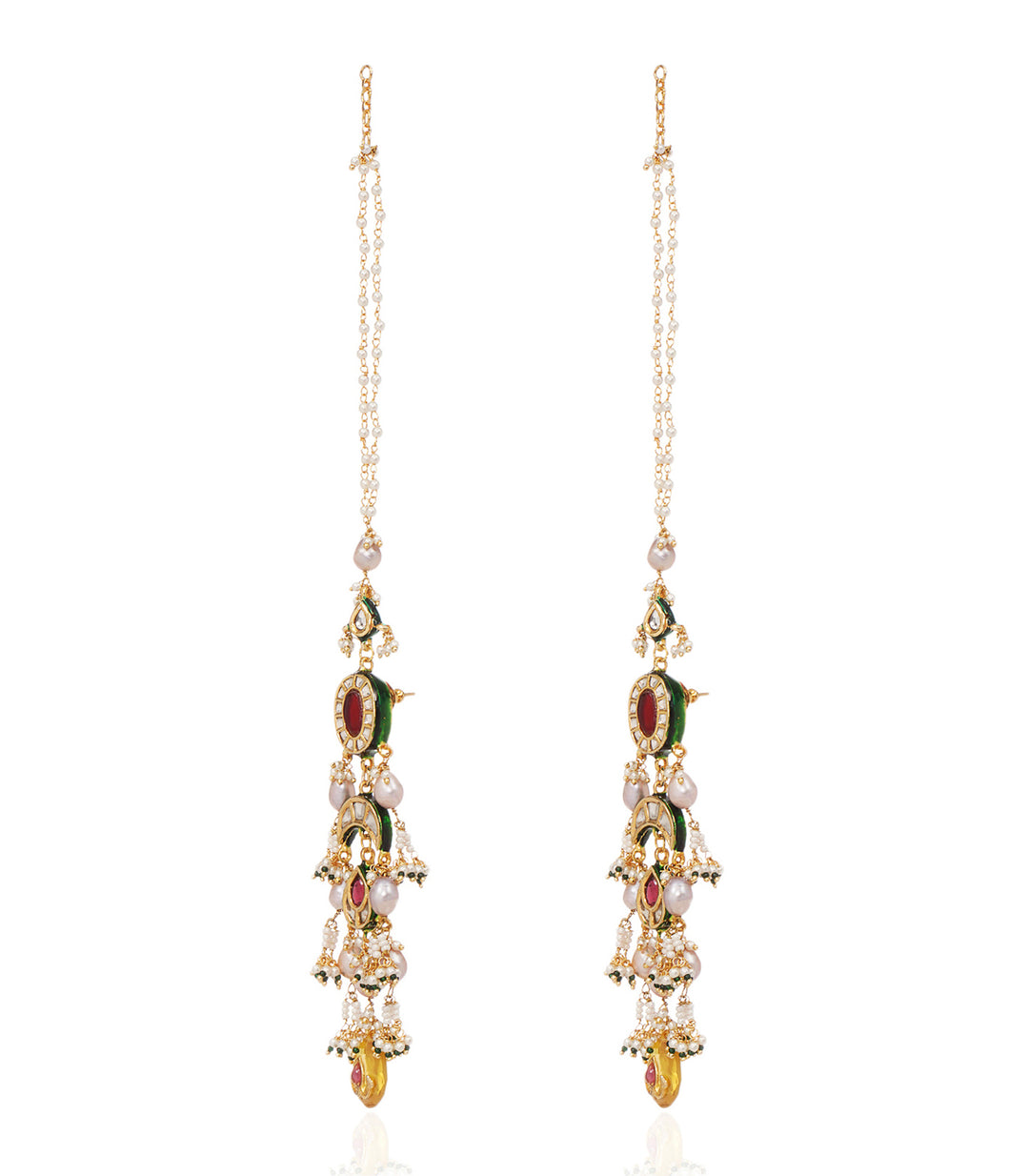 MADHAVI RED KUNDAN NECKLACE SET