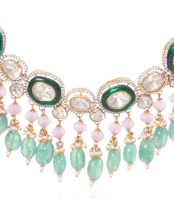 SAKHI GREEN POLKI CHOKER SET