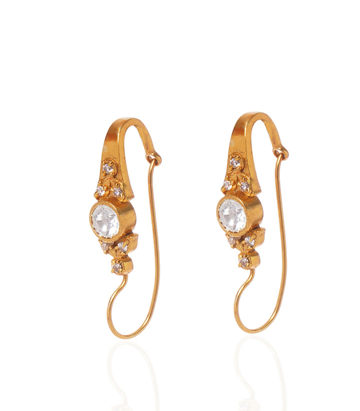 ANANMIKA GOLD PLATED POLKI STUD