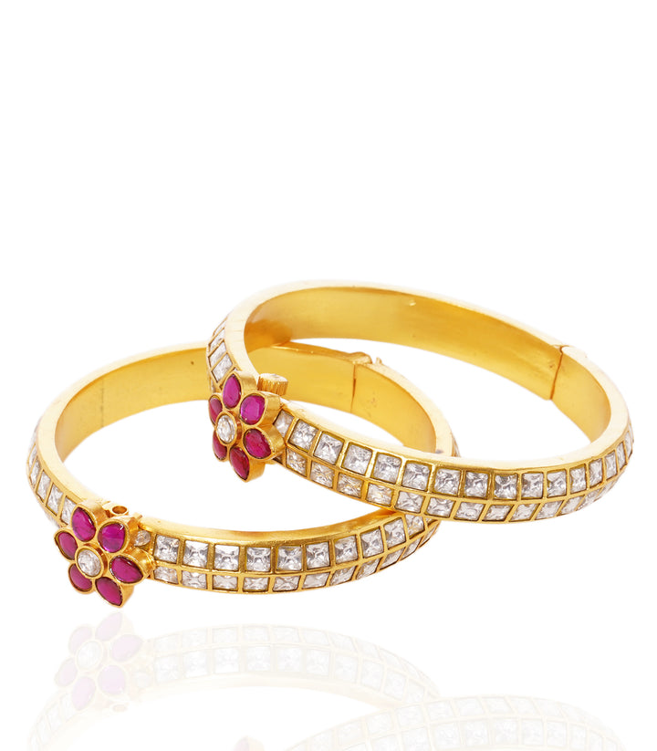 SEJAL RED KUNDAN BANGLES