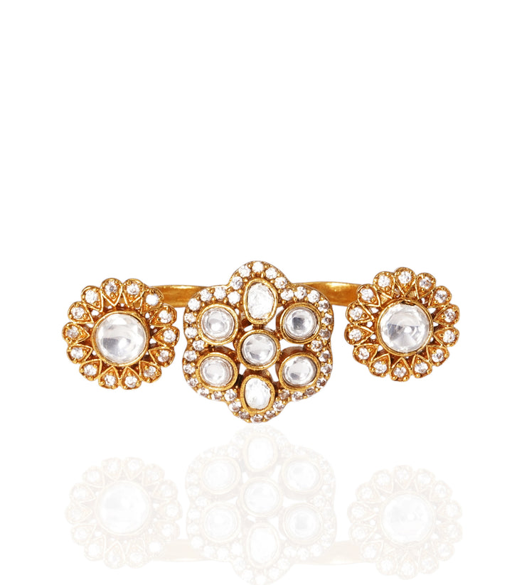 GARGI GOLD PLATED  POLKI RING