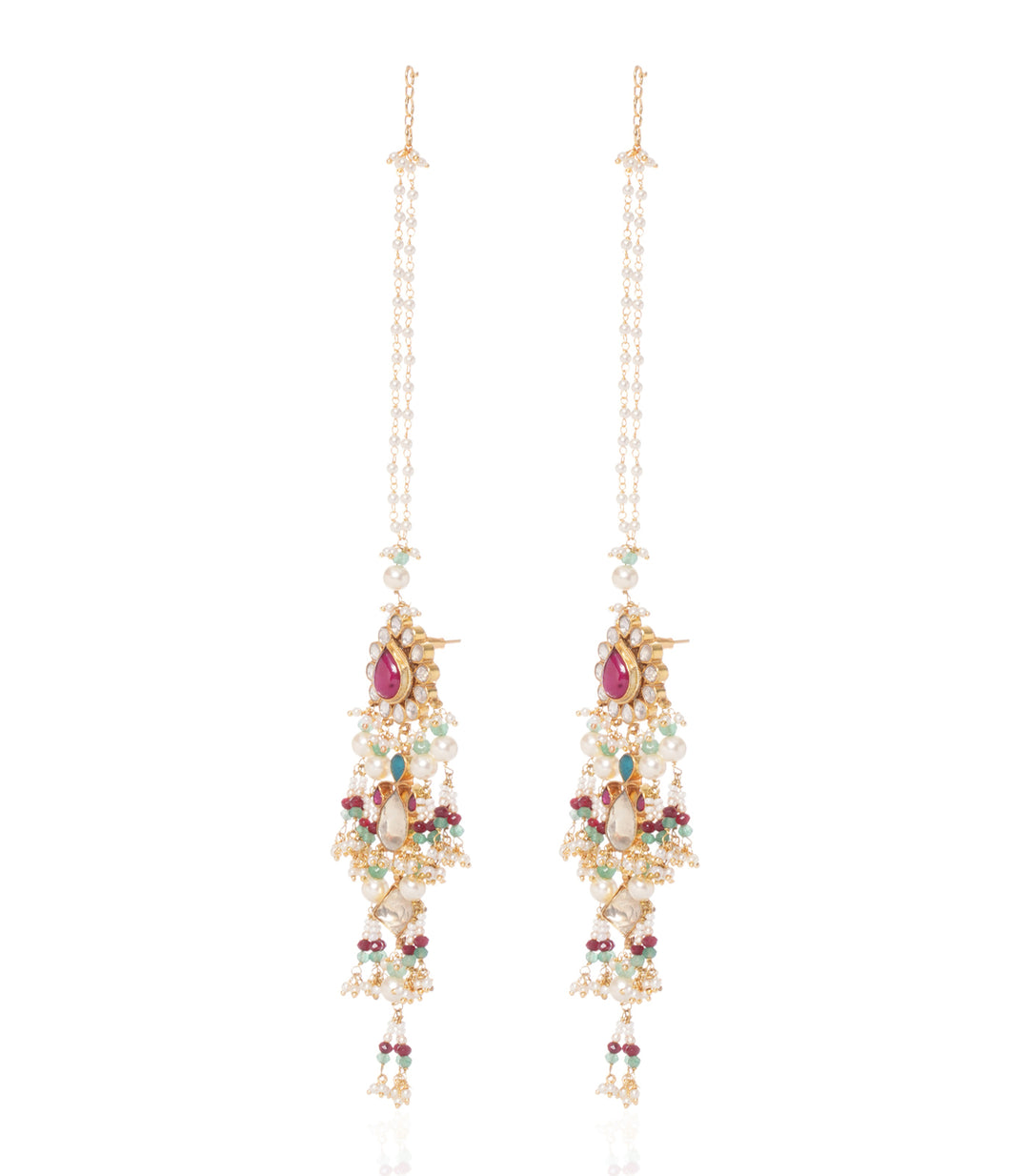 RADHIKA KUNDAN STATEMENT EARRING