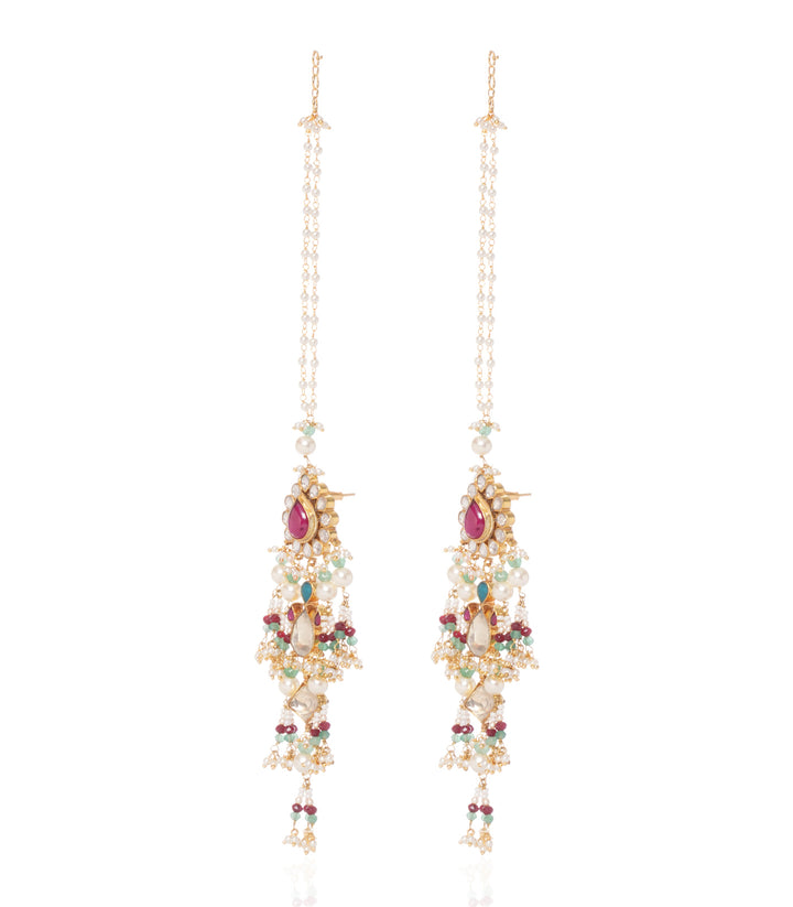 RADHIKA KUNDAN STATEMENT EARRING