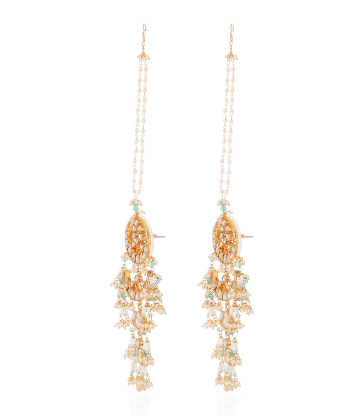 BHAGESHVARI KUNDAN STATEMENT EARRING