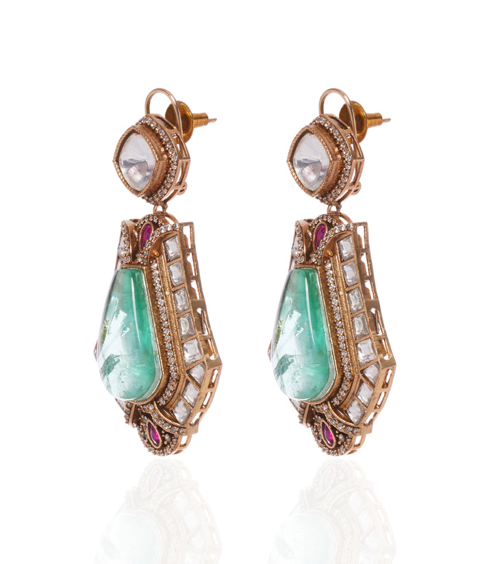 AMITA MINT FLUORITE STATEMENT EARRING