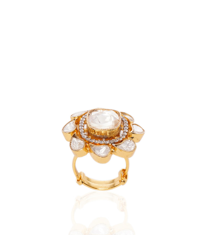 ANMARA GOLD PLATED  POLKI RING