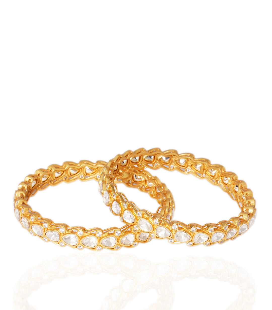 SAMARIA GOLD PLATED  MOISSANITE BANGLES