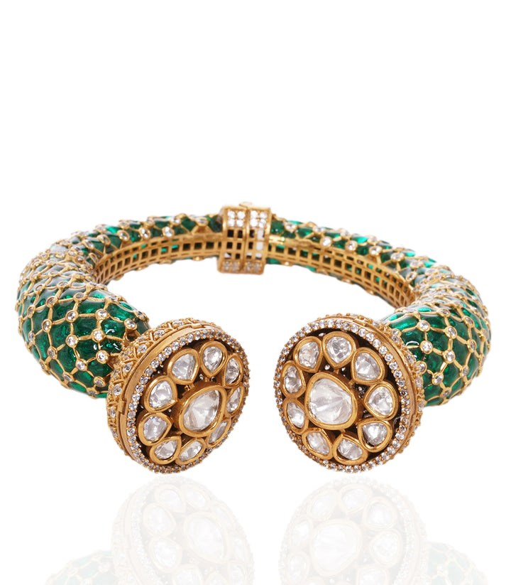 LASHIKA GREEN POLKI BANGLES