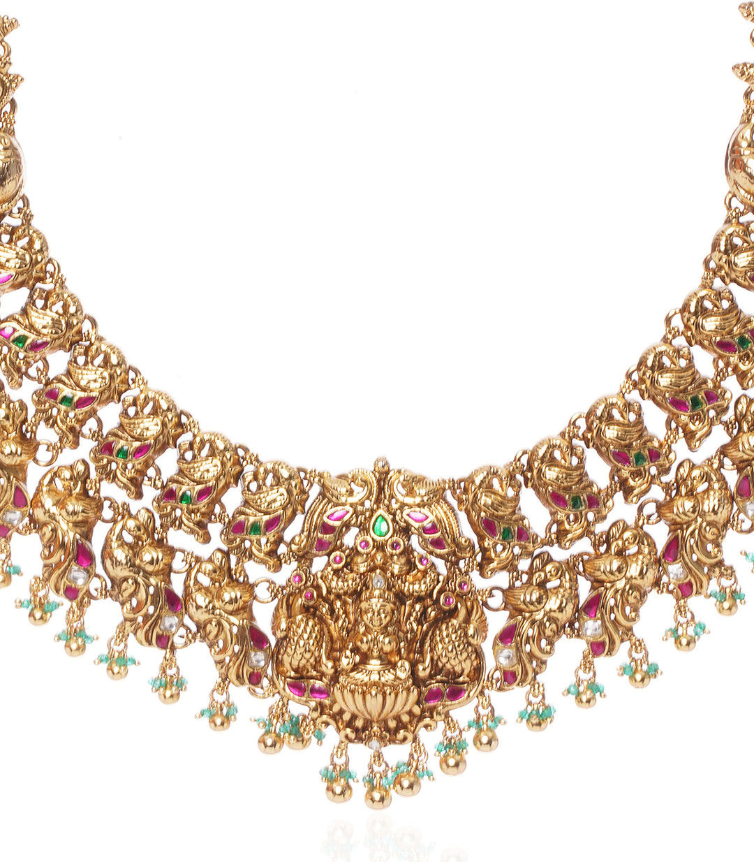 NAMITHA RED & GREEN  KUNDAN NECKLACE