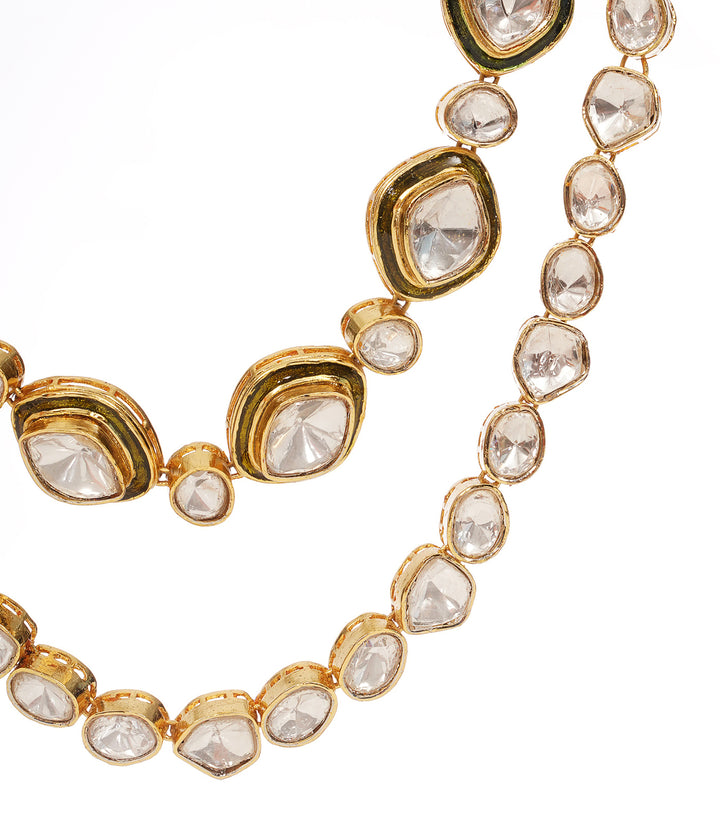 MISHKA GREEN POLKI LONG NECKLACE