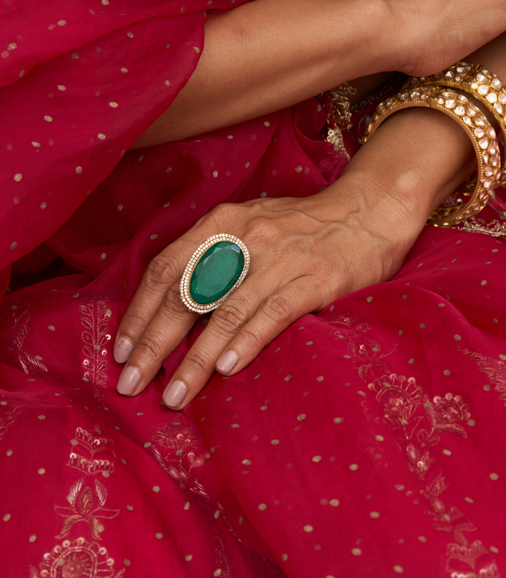 MEHULIKA GREEN ONYX RING