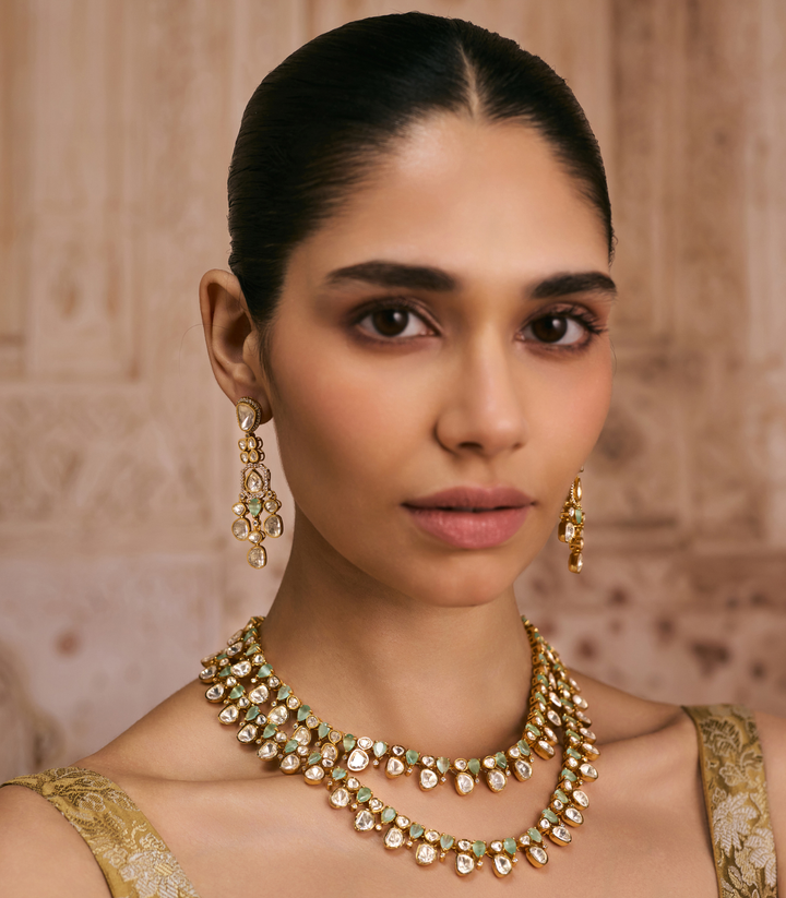 BRINDA MINT MOISSANITE NECKLACE SET
