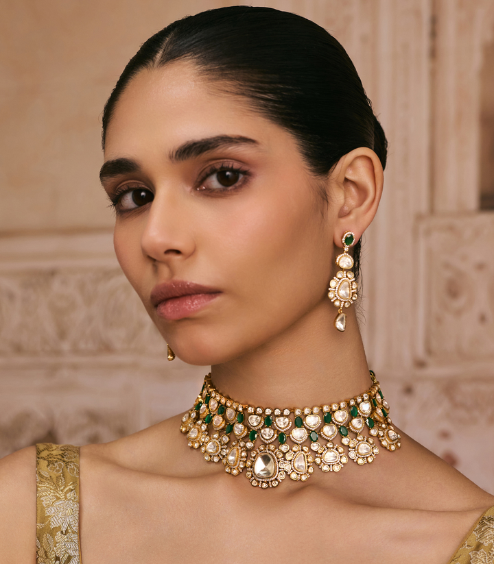 ASHA GREEN MOISSANITE NECKLACE SET