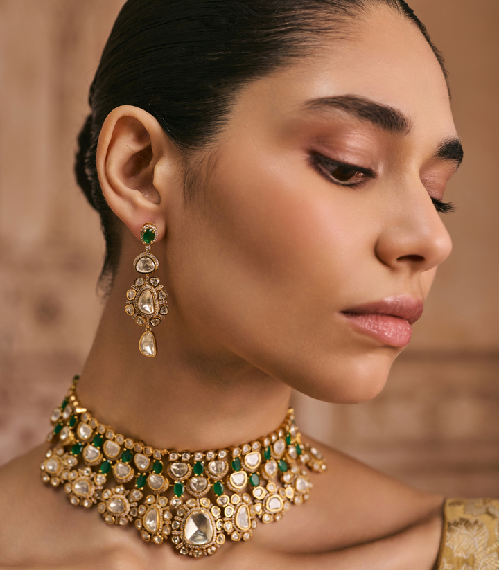 ASHA GREEN MOISSANITE NECKLACE SET