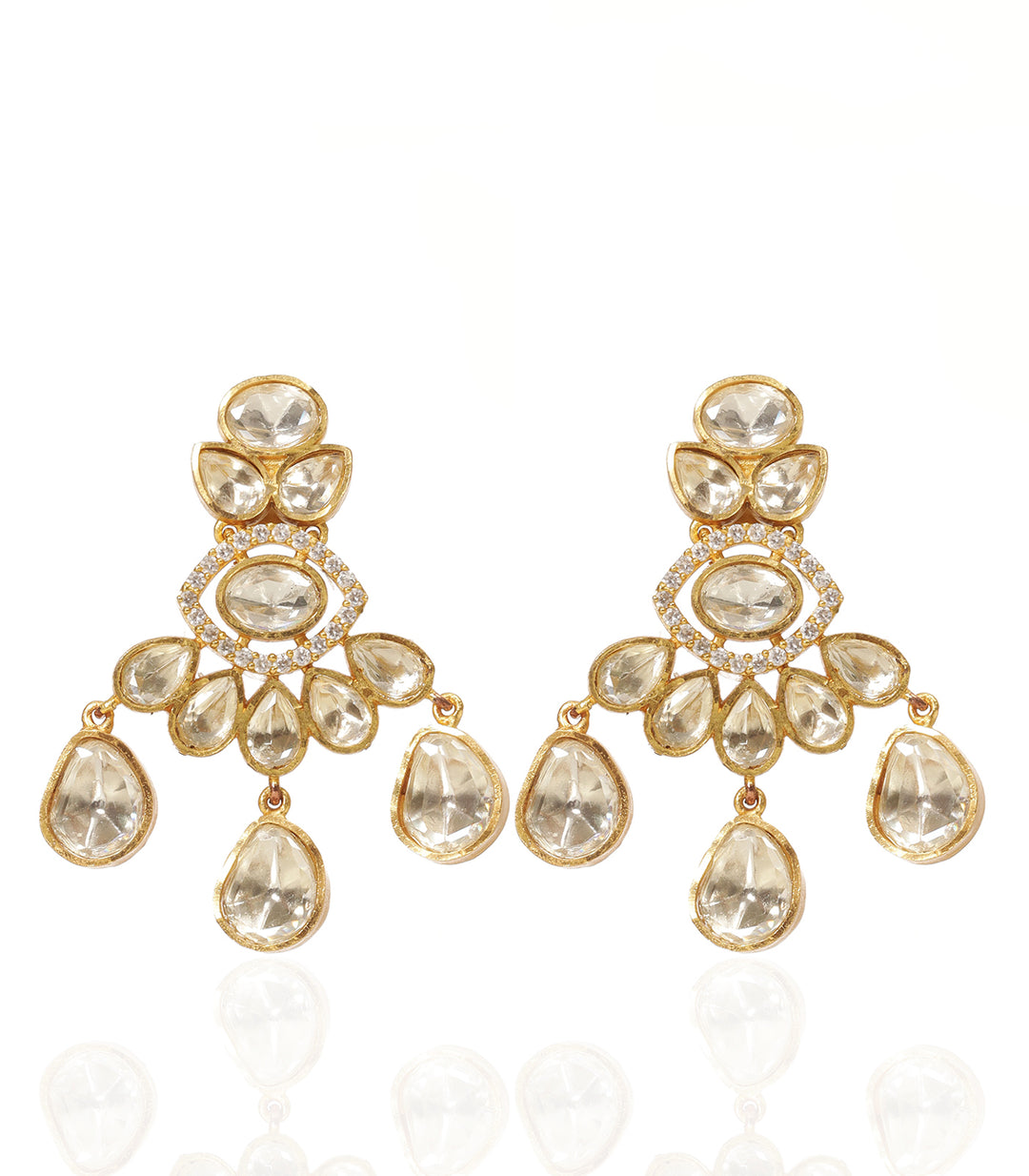 NANCY GOLD PLATED POLKI NECKLACE SET