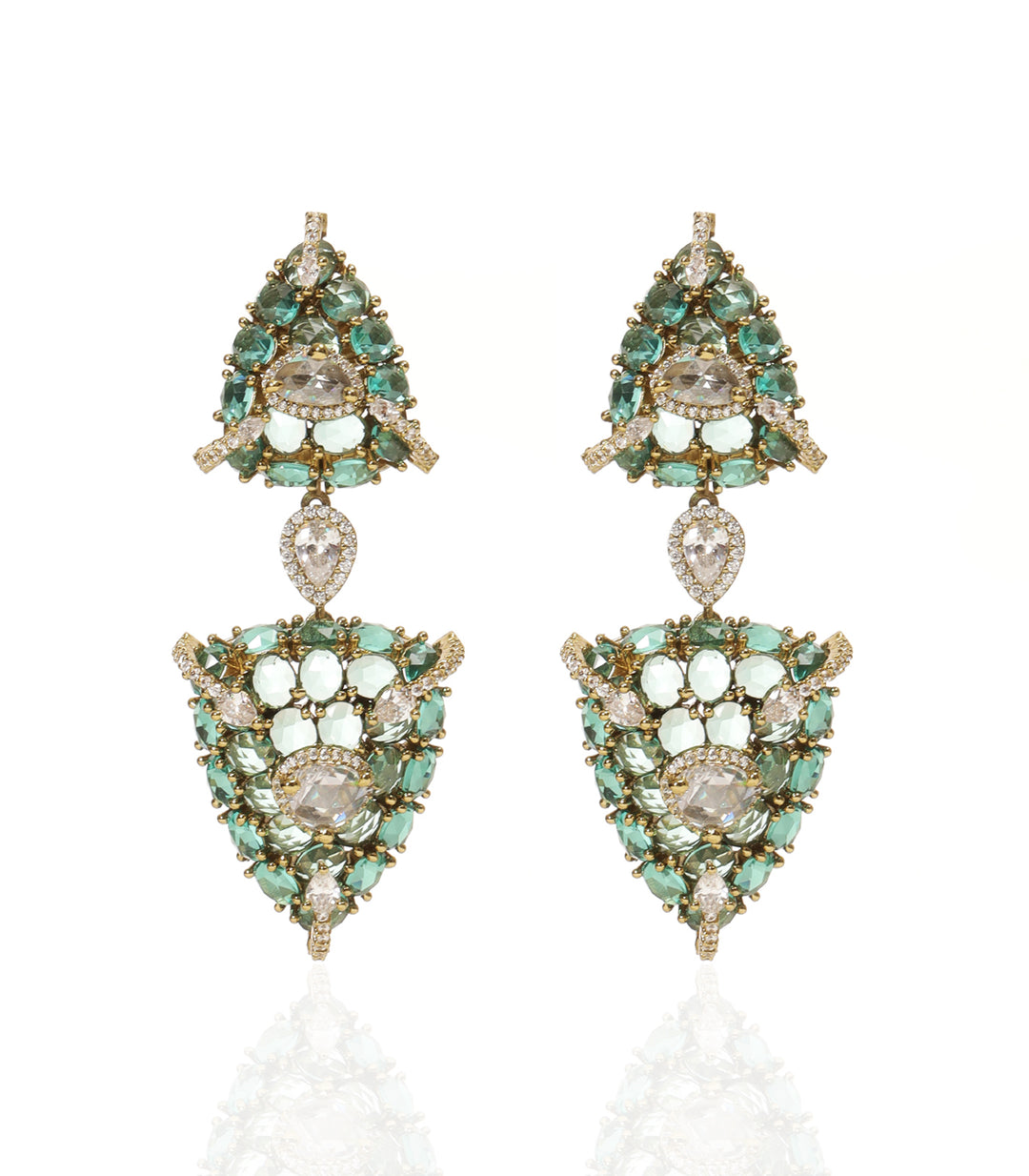 KEYA MINT ROSE CUT NECKLACE SET