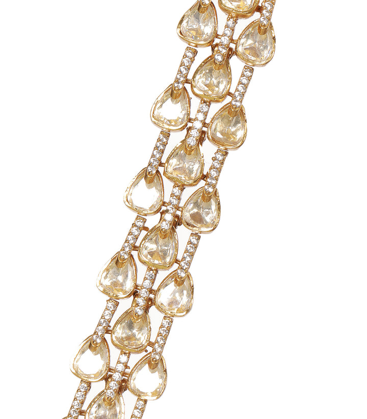 GEETIKA GOLD PLATED MOISSANITE NECKLACE SET