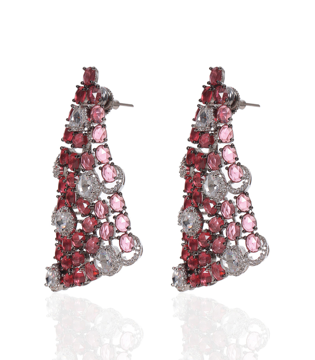 BHUMI PINK ROSE CUT NECKLACE SET