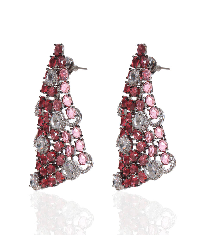 BHUMI PINK ROSE CUT NECKLACE SET