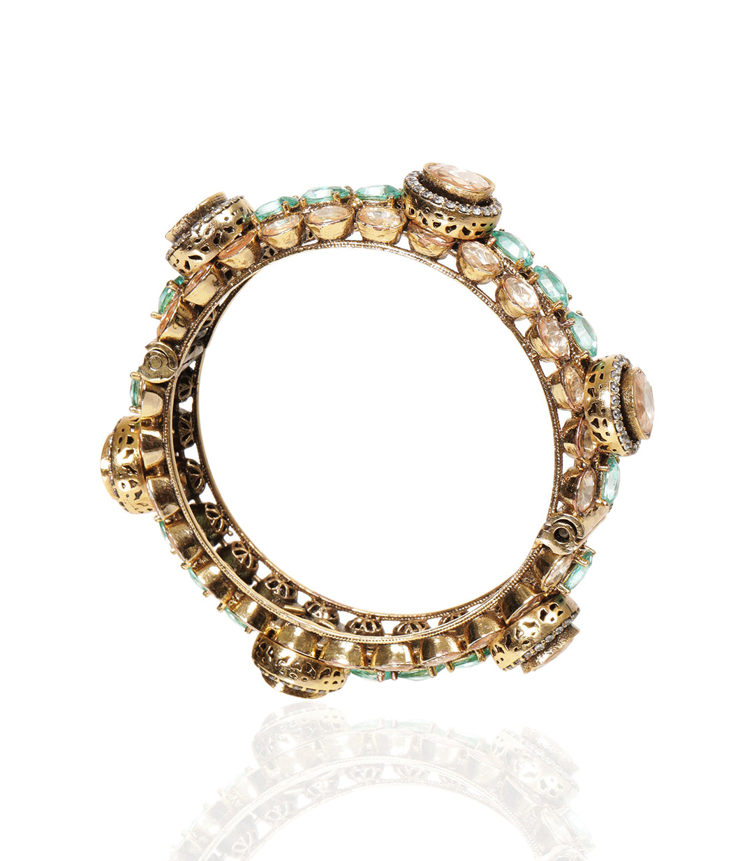 MEHER MINT POLKI BANGLES