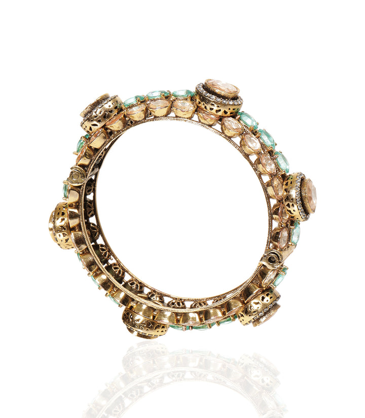 MEHER MINT POLKI BANGLES