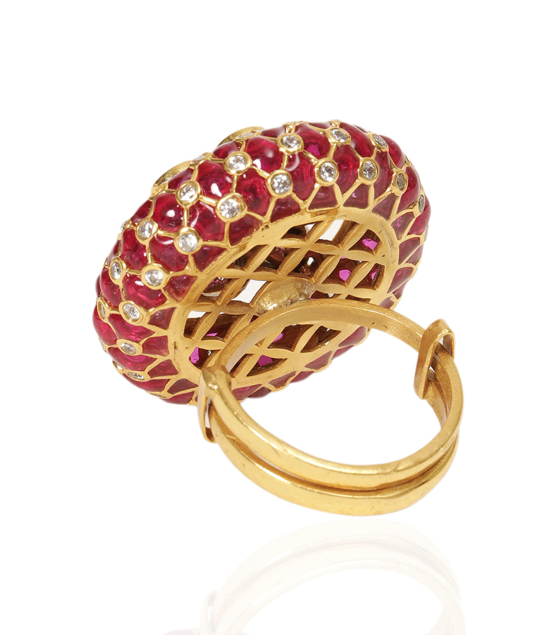 ATHARVA RUBY POLKI RING