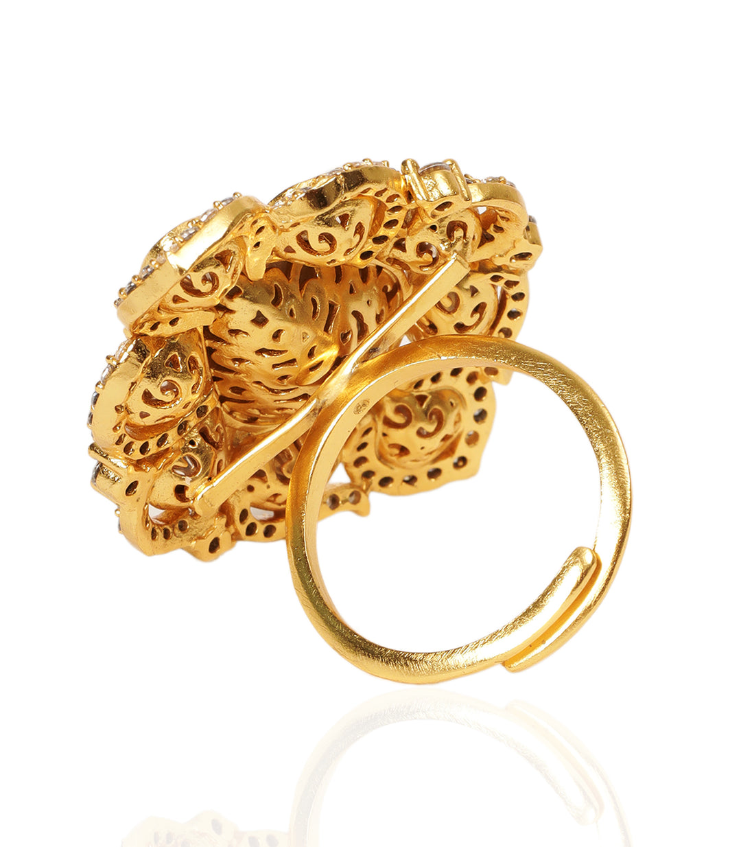 KYRA GOLD PLATED POLKI RING