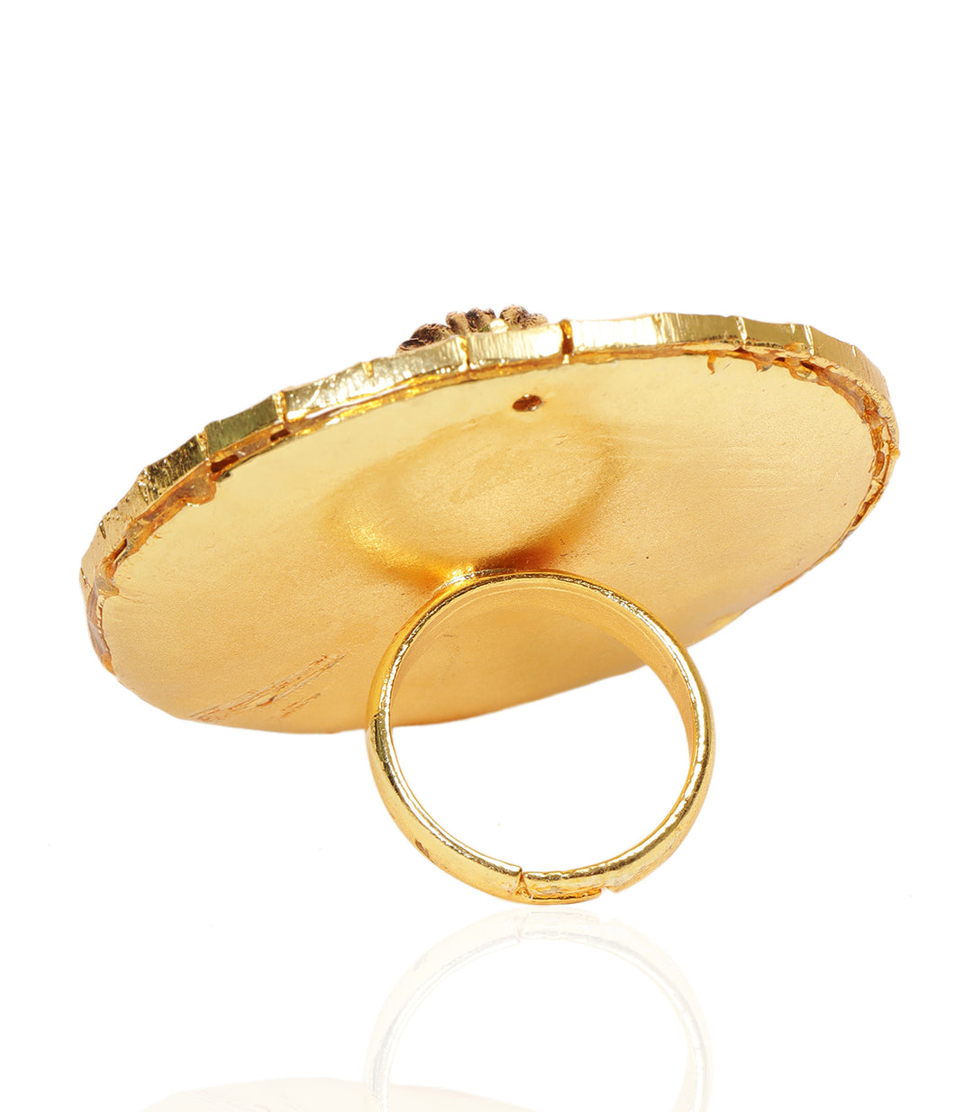 PARNIKA RED & GREEN KUNDAN RING