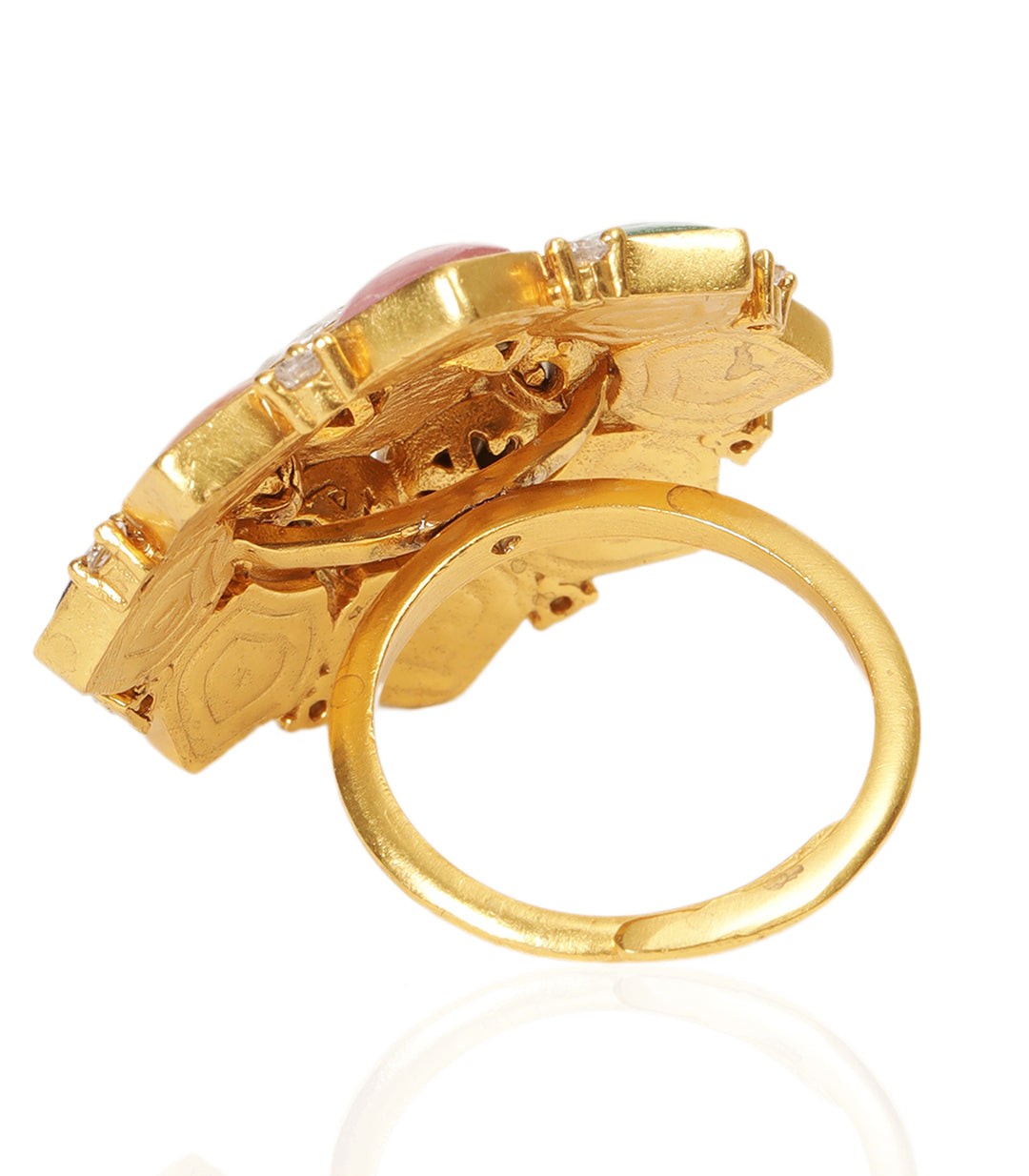VISHAL MULTI COLOR POLKI RING
