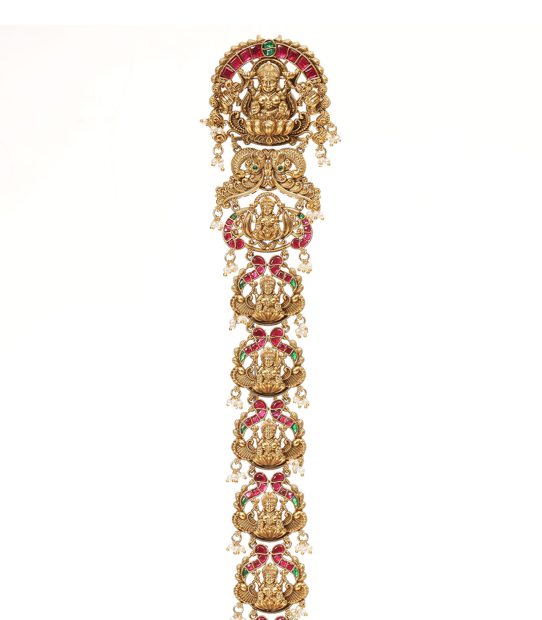 MIRA RED GOLD PLATED CHOTI