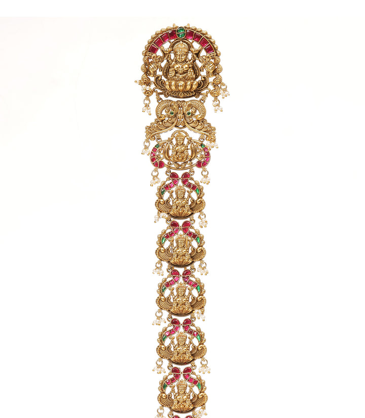 MIRA RED GOLD PLATED CHOTI