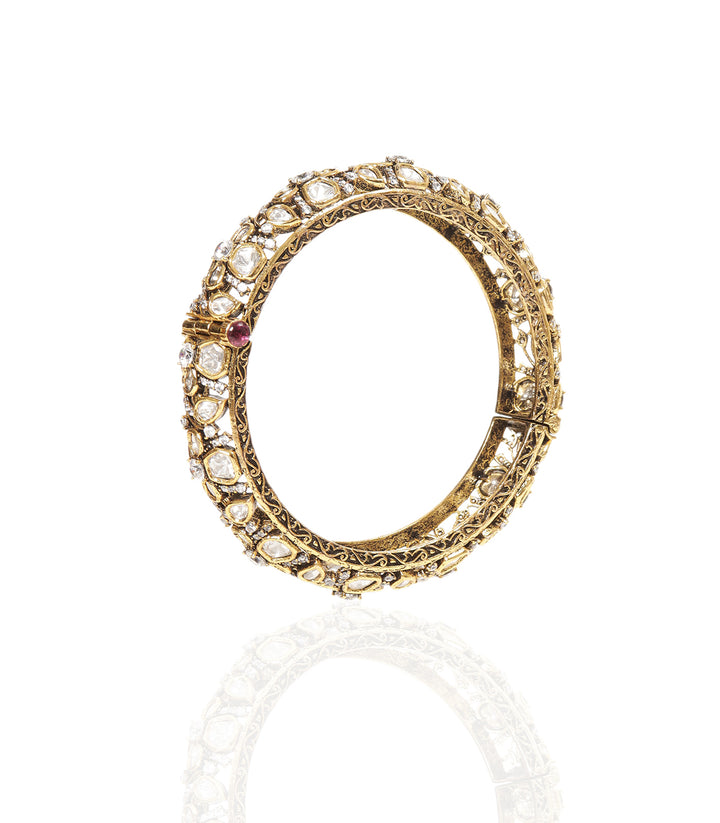 MENKA ANTIQUE FINISH POLKI BANGLES